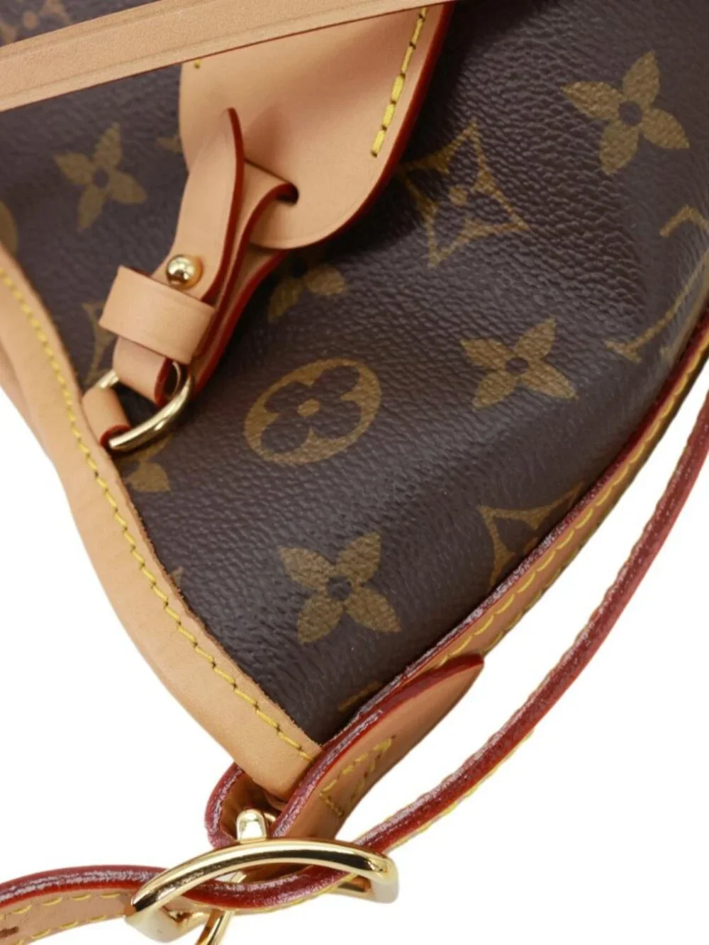 Louis Vuitton Carryall PM Monogram Canvas Shoulder Bag Brown